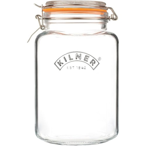 Kilner clip top jar square - top, 3l