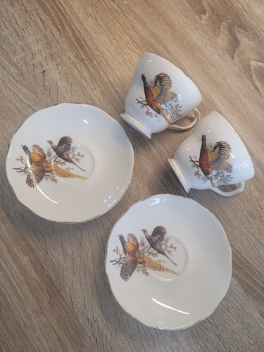 Duchess flying pheasant floral - flying,