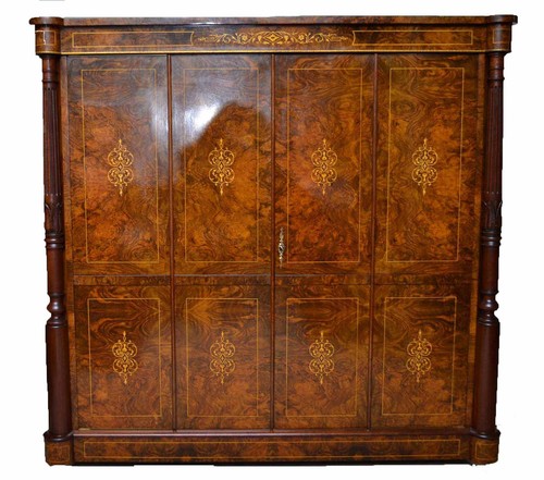 Bespoke inlaid burr walnut - burr, tv