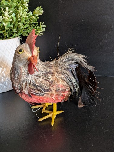Vintage feather rooster - vintage,