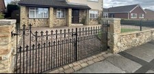 Wrought Iron Driveway Gates and Matching Wall/Fence - Good Condition