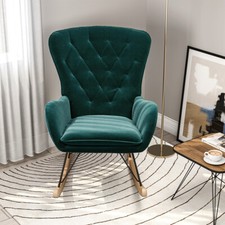 Velvet Rocking Armchair Lounge