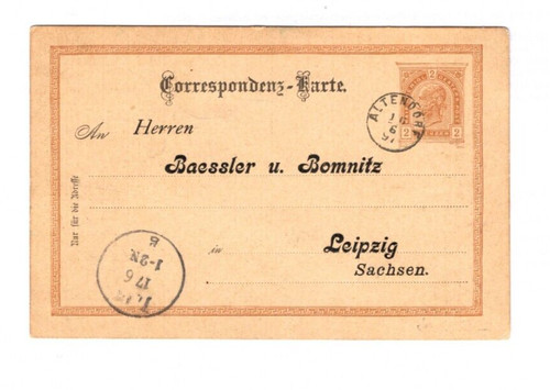 Austria 1897 altendorf - austria, "altendorf"