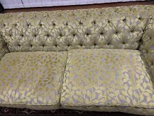 Green & Grey Velvet 4 Seater from Harveys, plant/flower pattern 