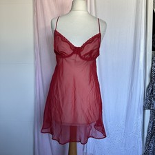 Vintage Calvin Klein Sheer Red