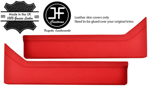 Red real leather door - real,