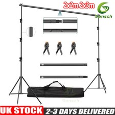 Photography Studio Heavy Duty Backdrop Stand Screen Background Support Kit 2M 3M