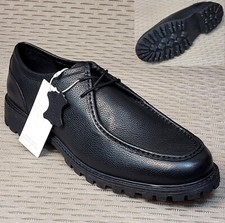 M&S HERITAGE Real LEATHER Chunky Cleated WALLABY style SHOES ~ Size 11 ~ BLACK