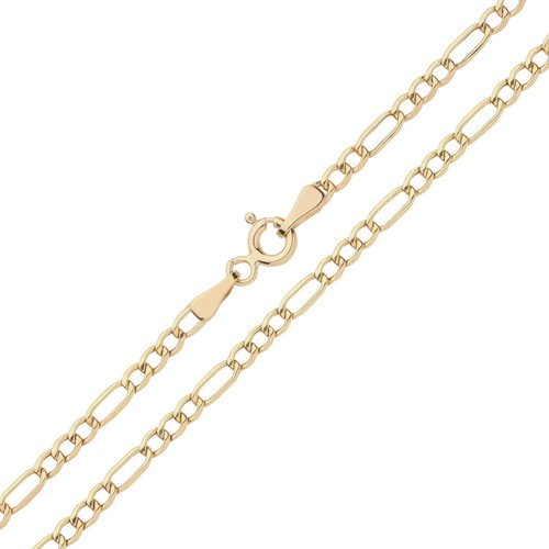 9ct yellow gold figaro - figaro, curb