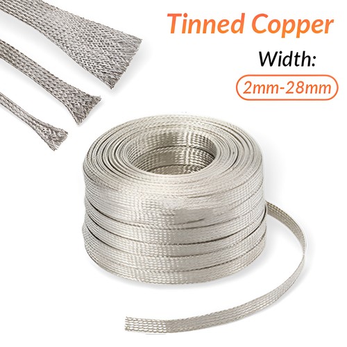 Tinned copper braided sleeve - copper,
