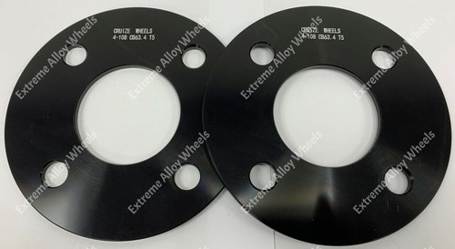 Alloy wheel spacers - alloy, black