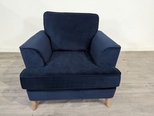 Marks and Spencer M&S Copenhagen Navy Aquaclean Velvet Armchair RRP £699