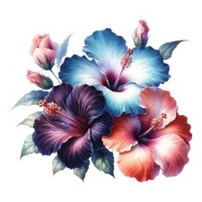 9x9cm flower wall decal