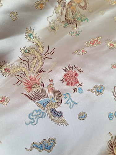 Beige chinese dragon - beige,