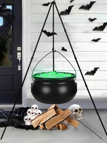 Black plastic bowl - black, halloween
