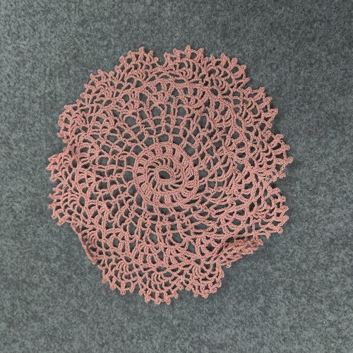 Vintage pink doily - vintage,