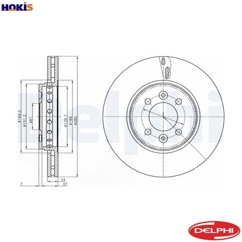 Brake disc bg4536c - 2x,