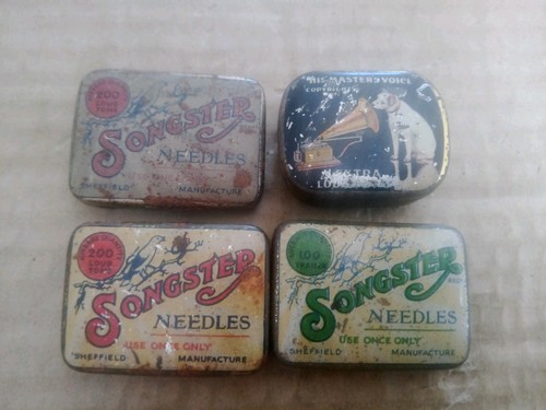 Four old gramophone needle - four,