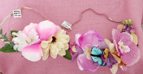 Claire pink floral crown - claire's,