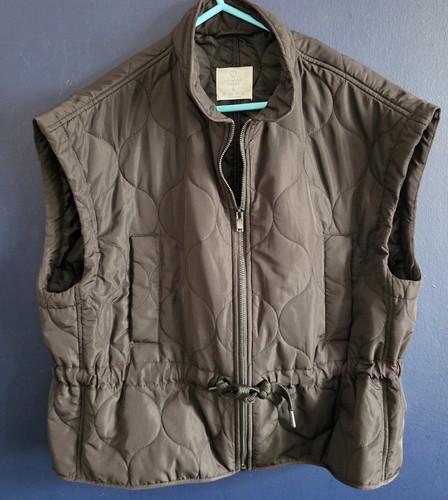 Ladies black quilted vest - ladies,