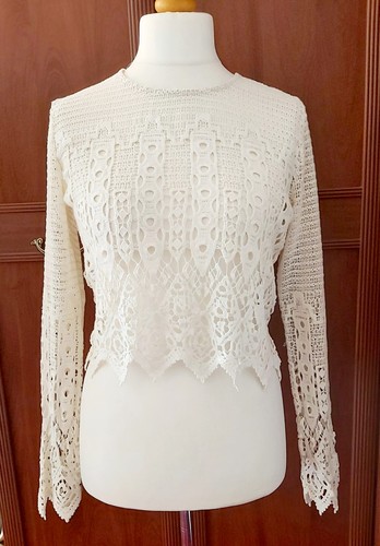 Zara cream crochet lace - cream, long