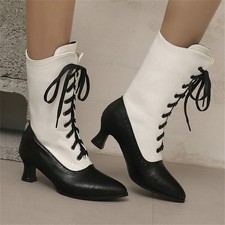 Women's Retro Kitten Heel Lace