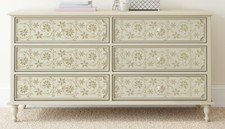 Large Flower Stencil Border