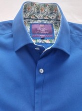 Men's Curtis Formal - Casual - School Shirt - Plain Royal Blue - Medium
