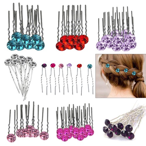Hair pins bridesmaid crystal - hair,