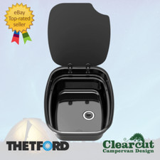 Thetford Argent Enamelled Campervan Motorhome Sink with Glass Lid - Black