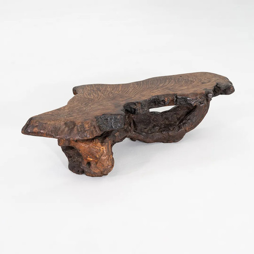 1960s burled redwood - c.,