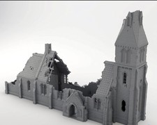 ww2 15mm Church Ruins ww2