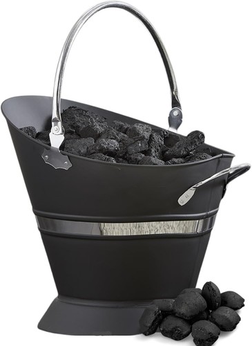 Black metal waterloo bucket - black,
