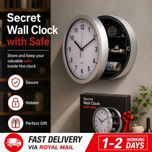 Wall clock hidden safe - hidden, secret