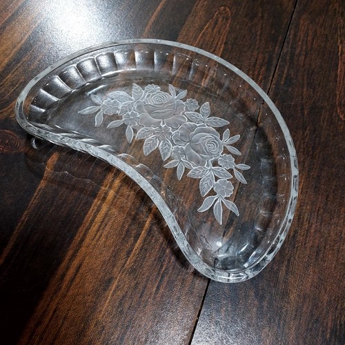 Vintage rose floral glass - rose,