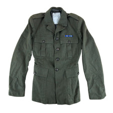 British Royal Marines Jacket No5 Dress Lovat Green Vintage 70s Worsted Small