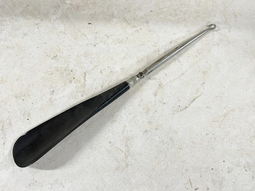 Vintage shoe horn with - horn, button