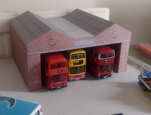 Scale bus garage - 1/76, build