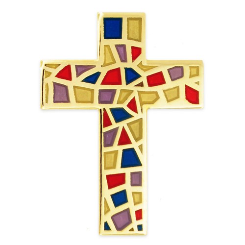 Pinmart stained glass cross - stained,