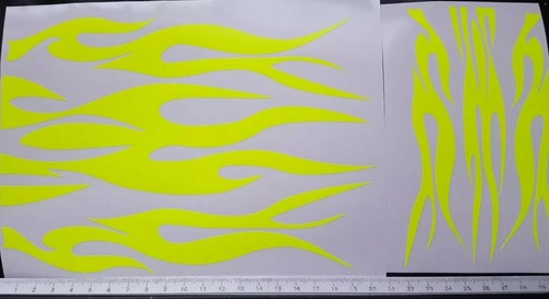 Flames helmet tank stickers - flames,