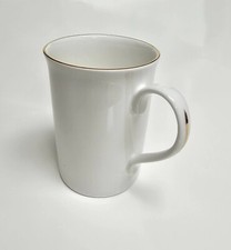 Cup mug bone china white - china, gold