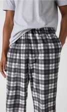 NEW Mens PJ Bottoms lounge black and white Size S