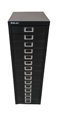 15 Multi Drawer Bisley Metal Foolscap Filing Cabinet Office Home Storage Black