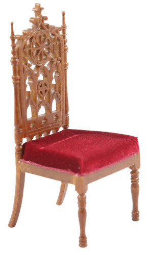 Dolls house red - red, walnut