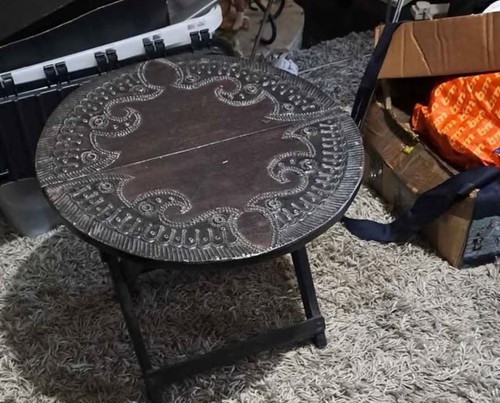 Indian wooden folding table - indian,