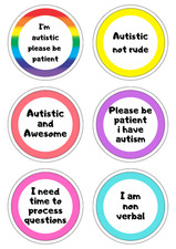 Disability pin badges autism - badges,,