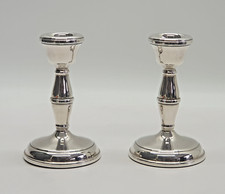 Pair Of Sterling Silver Candlesticks by W I Broadway & Co Birmingham 1970