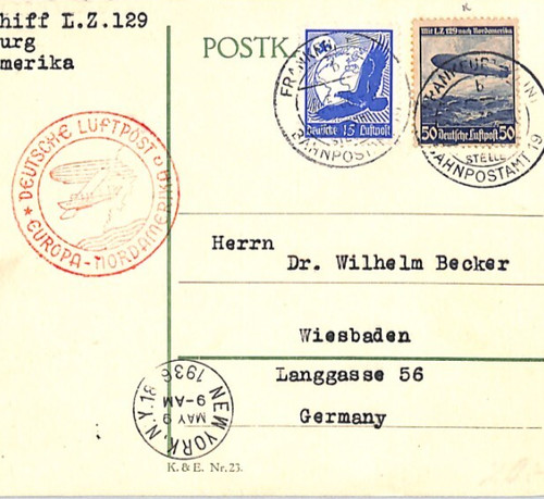 Germany card hindenburg - germany,