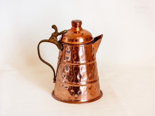 Small copper coffee pot - coffee, hand