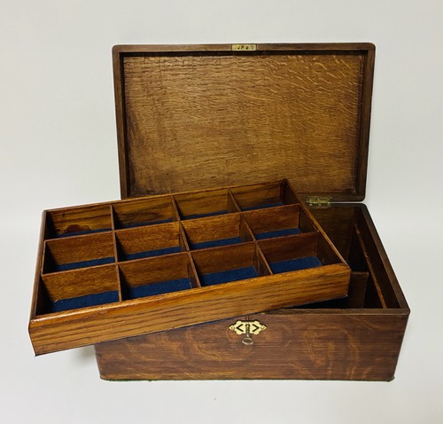 Antique oak fitted - oak, collectors